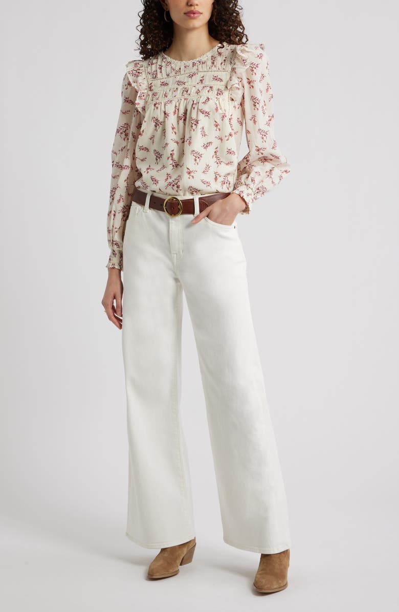 Treasure & Bond High Waist Wide Leg Jeans, Alternate, color, Ecru