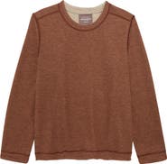 Johnston & Murphy Kids' Solid Reversible Crewneck Long Sleeve T-Shirt