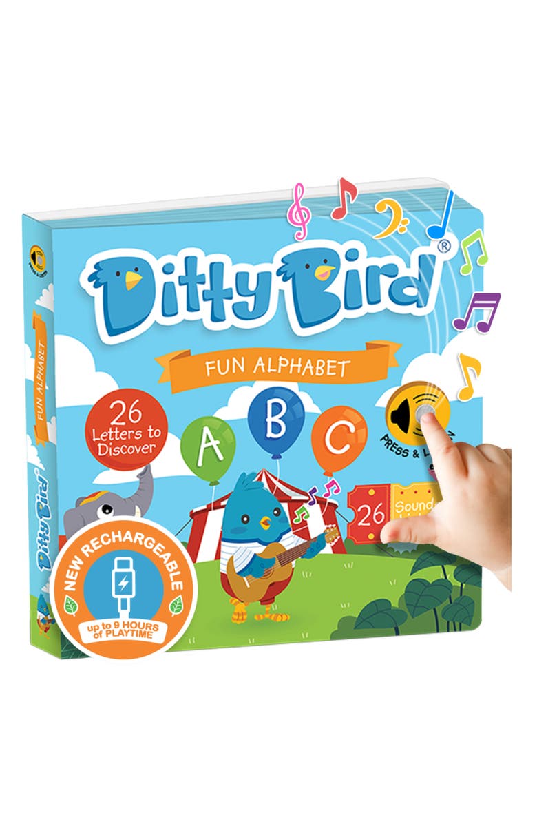 Ditty Bird Kids' ABC Fun Alphabet Interactive Musical Sound Book, Main, color, Blue