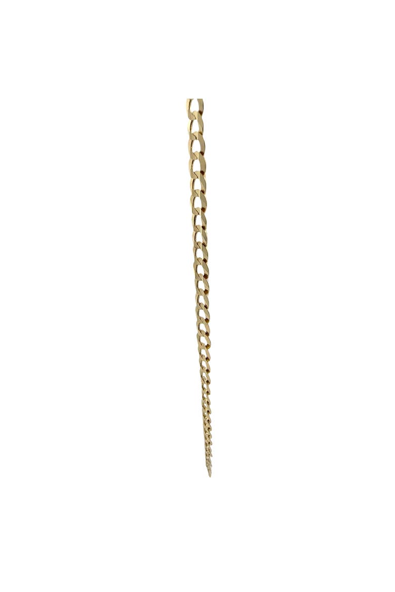 10K Yellow Gold Curb Link Necklace 3.6mm 18 Inch, Alternate, color, yellow