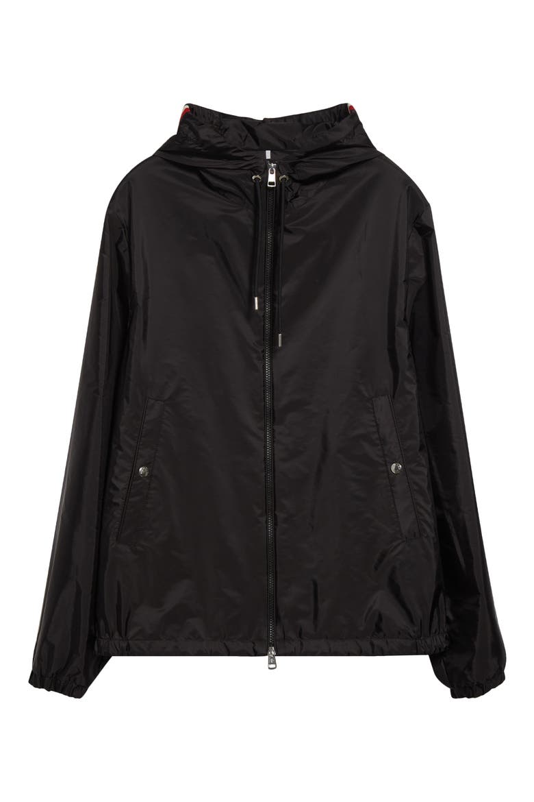 Grimpeurs Hooded Water Repellent Nylon Jacket, Alternate, color, BLACK/ BLACK
