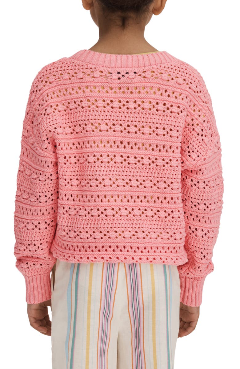 Reiss Kids' Open Stitch Cotton Crewneck Sweater, Alternate, color,