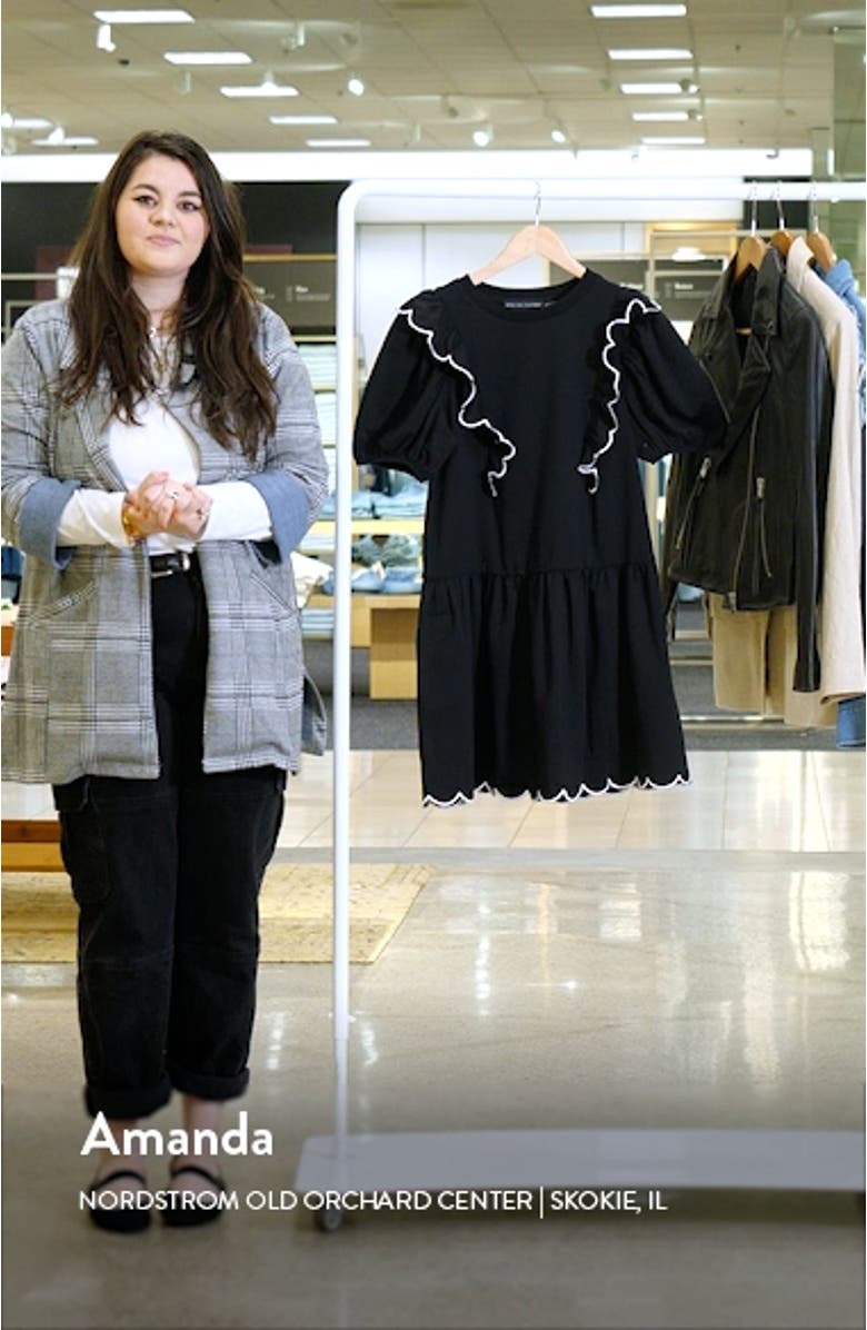 Scallop Edge Ruffle Knit Minidress, sales video thumbnail