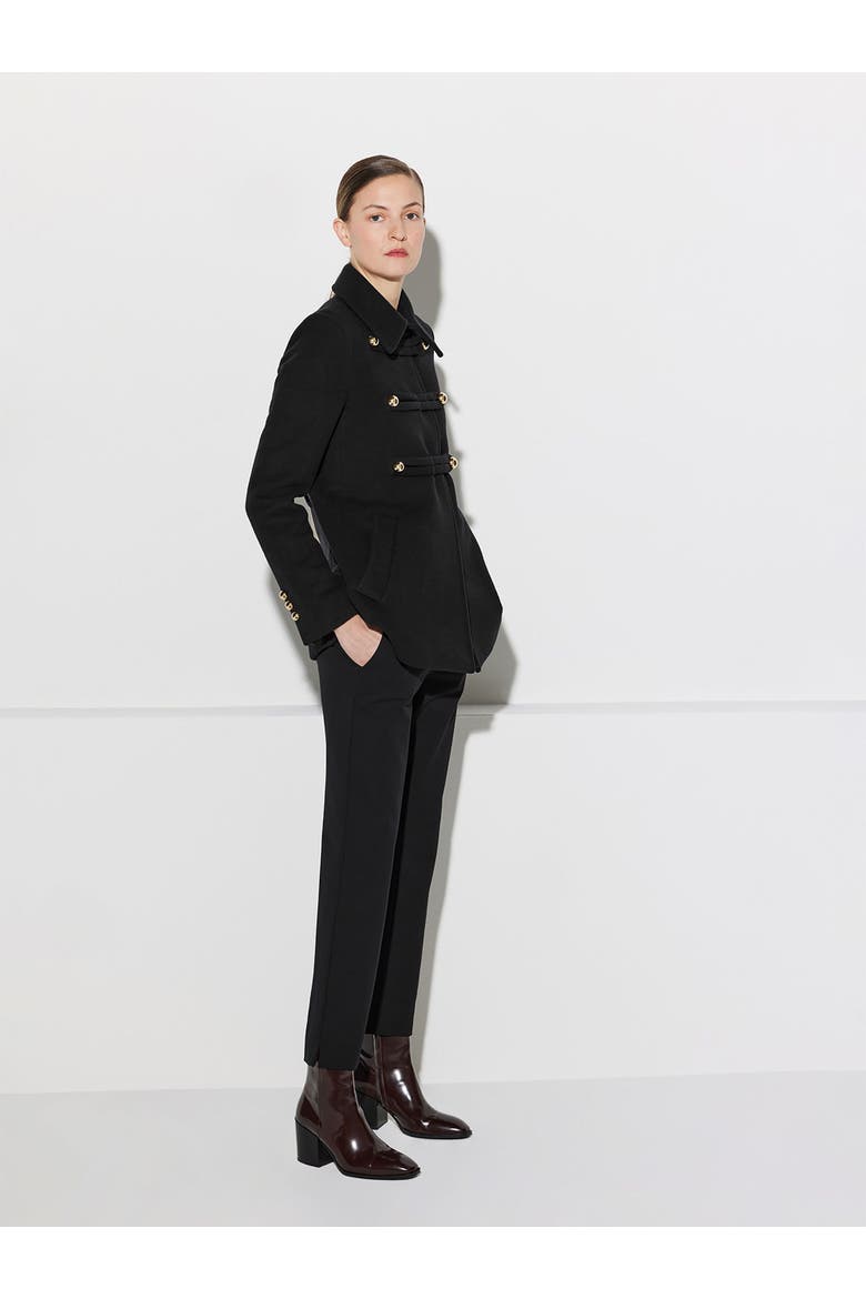 Clara Double-Face Virgin Wool, Alternate, color, Black