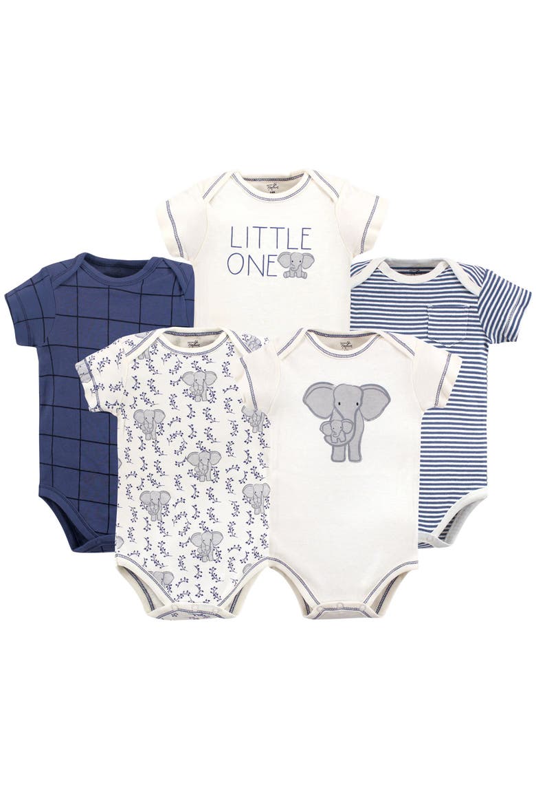 Organic Cotton Infant One-Pieces, Main, color, Elephant