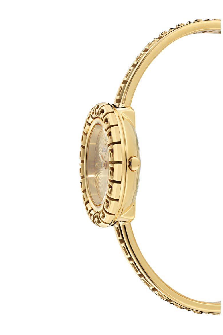 Greca Pendant Bracelet Watch Set, 28mm, Alternate, color, IP YELLOW GOLD