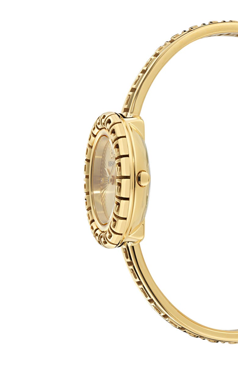 Versace Greca Pendant Bracelet Watch Set, 28mm, Alternate, color, Ip Yellow Gold