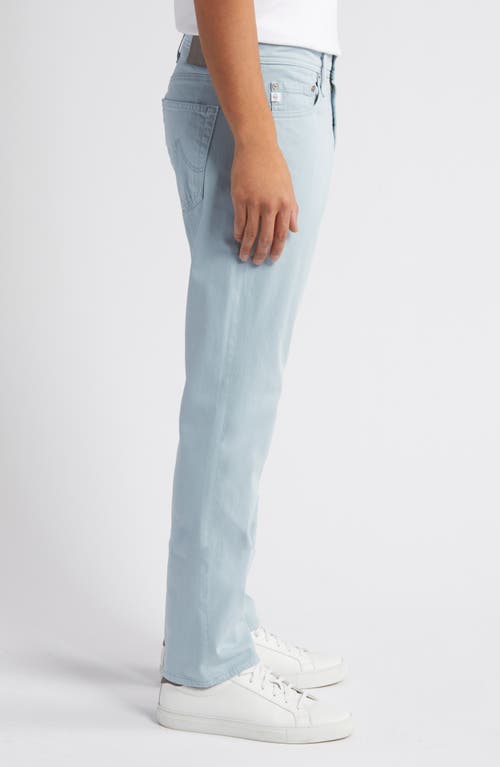 Ag Everett Sueded Stretch Sateen Slim Straight Leg Pants In Blue