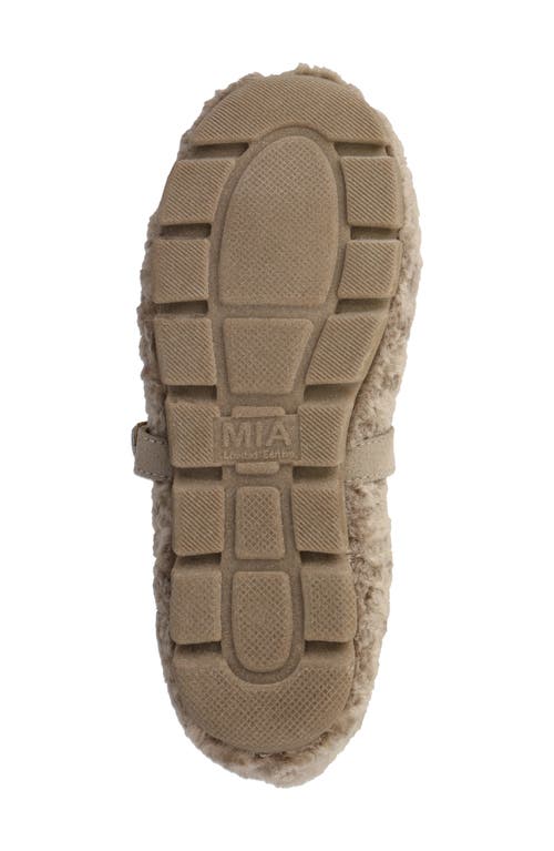 Mia Kayti Faux Shearling Mary Jane Flat In Brown