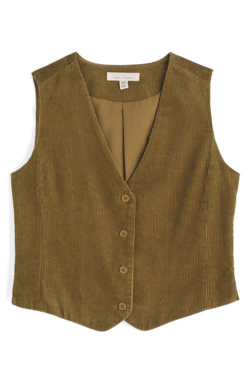 Seasalt Cornwall Pinpoint Organic Cotton Corduroy Vest In Green