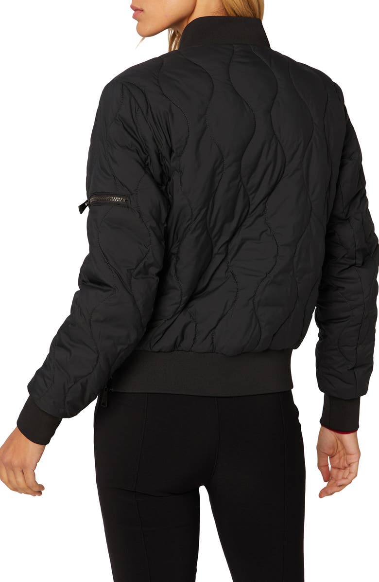 Alp N Rock Metro Water Repellent Quilted Bomber Jacket, Alternate, color, Black