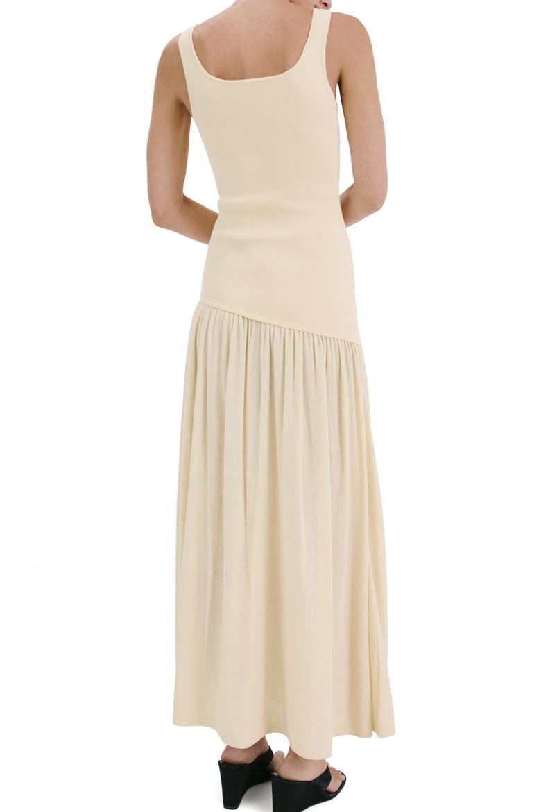 Asymmetric Cut Knit A-Line Dress, Alternate, color, VANILLA