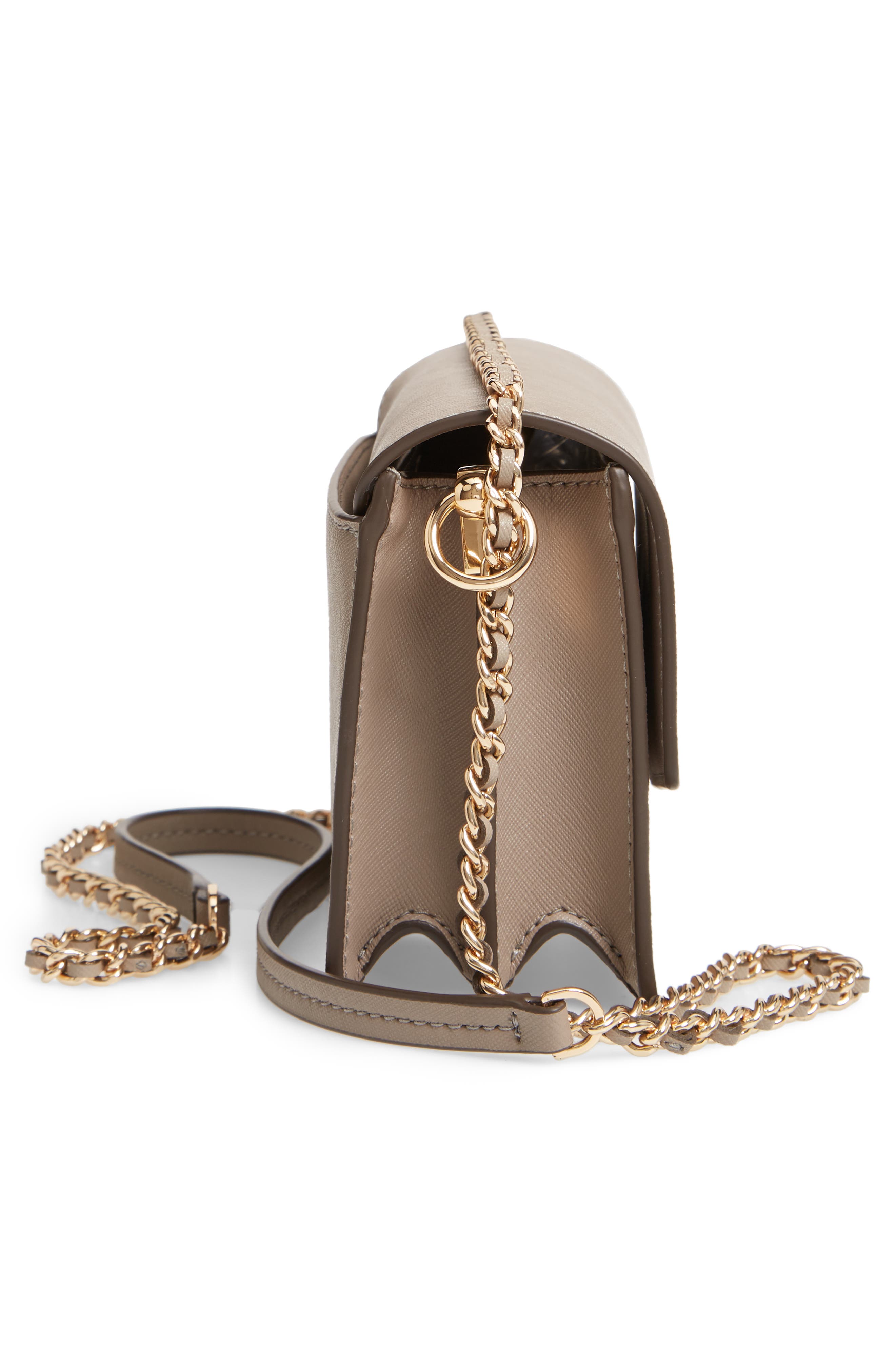 Tory Burch Mini Robinson Convertible Leather Shoulder Bag, Alternate, color, 