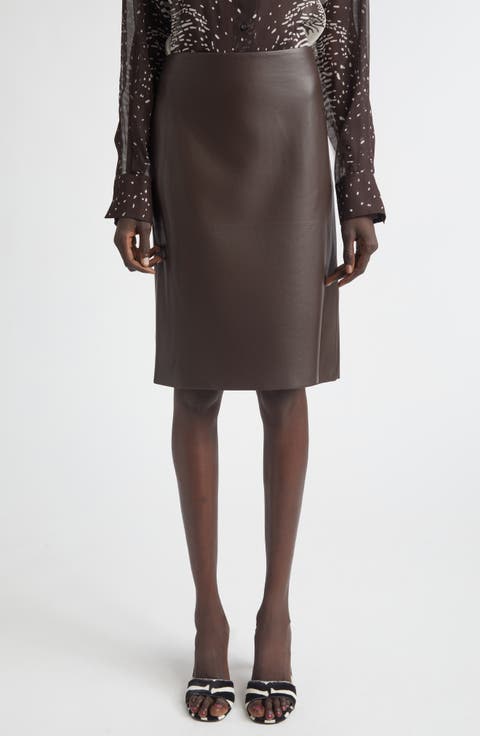 Leather Pencil Skirt