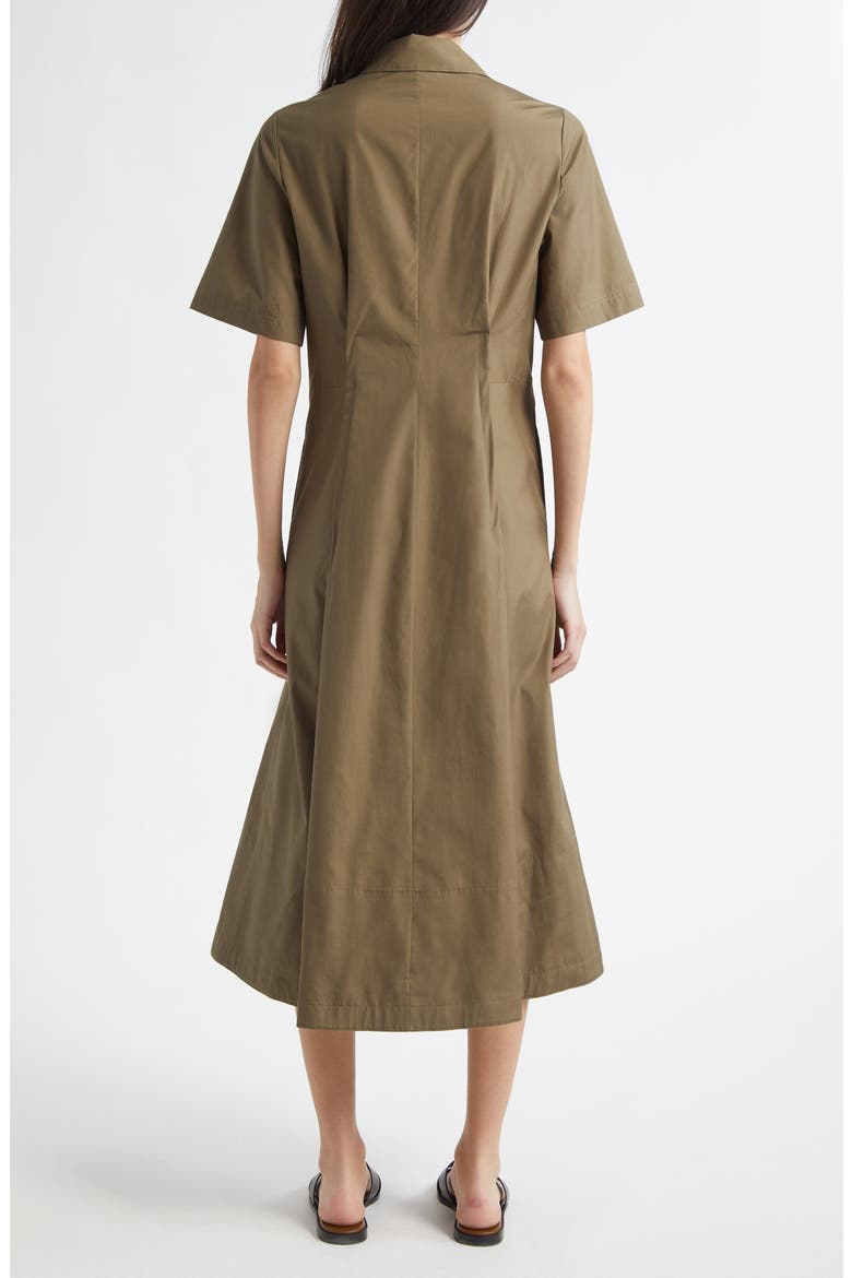 Canvas Tape Flare Shirtdress, Alternate, color, MOSS SMOKE