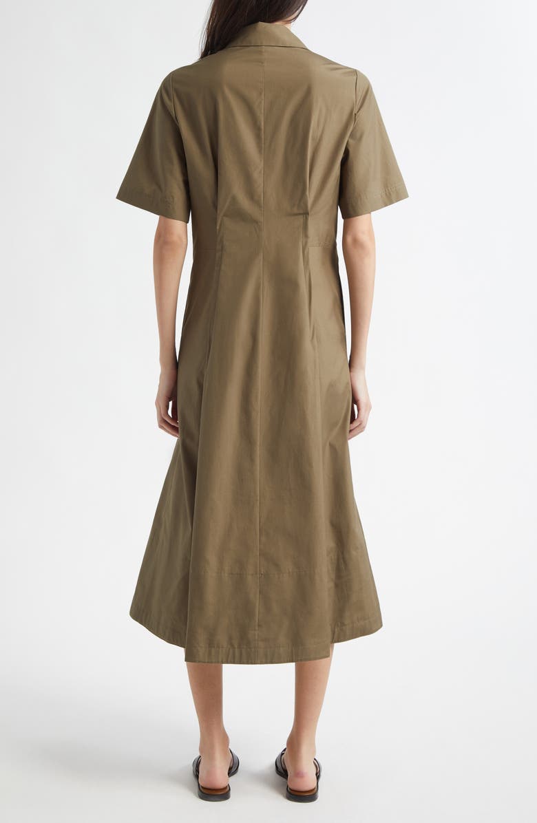 Vince Canvas Tape Flare Shirtdress, Alternate, color, Moss Smoke
