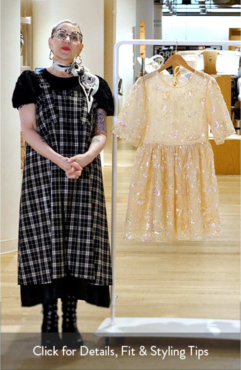 Sunrise Sequin Embellished Babydoll Dress, sales video thumbnail