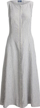 Polo Ralph Lauren Stripe Panel Linen Dress