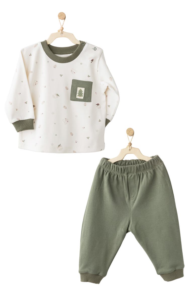 Little Spruce Lounge Set, Alternate, color, Green