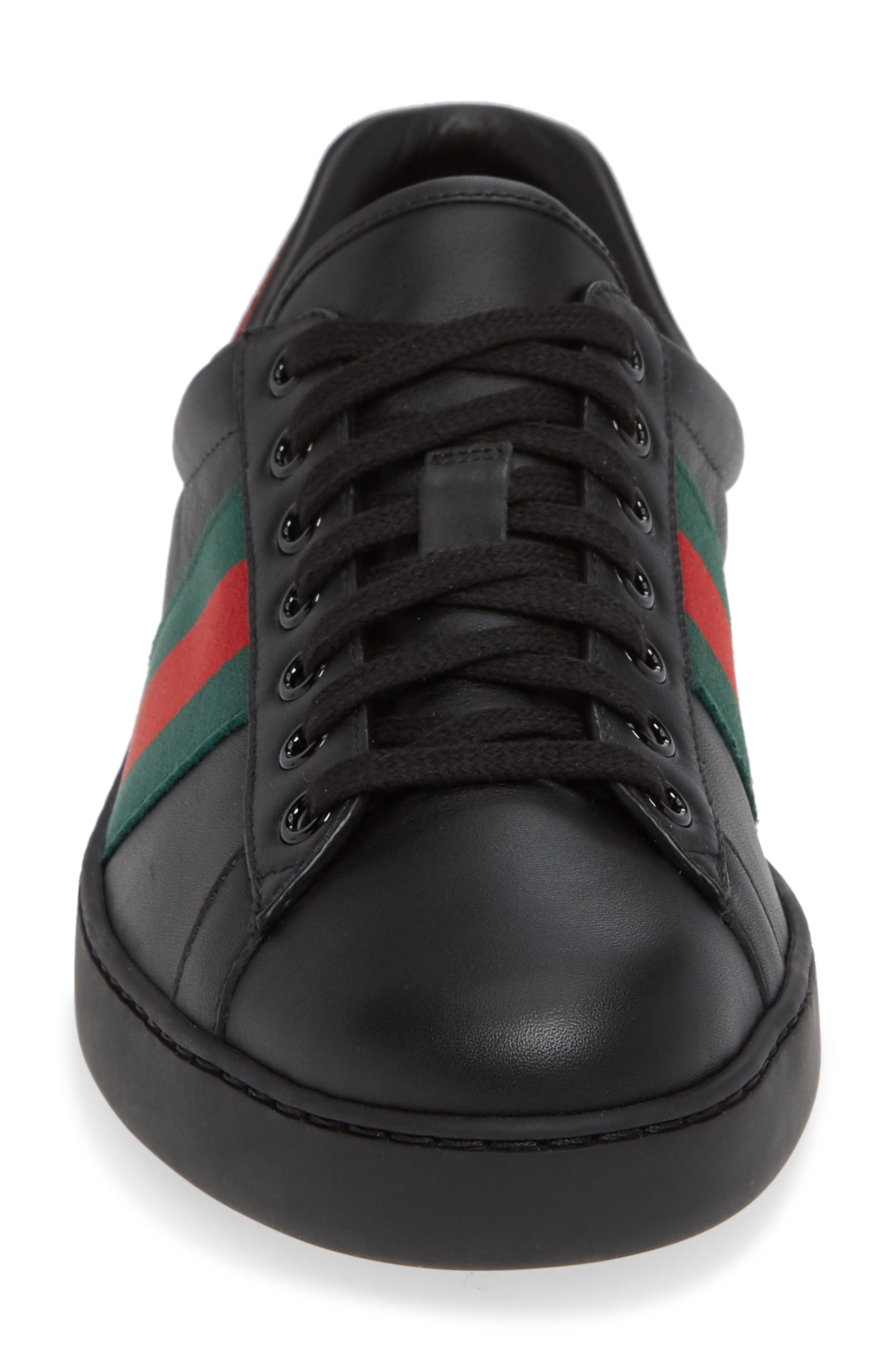 Gucci New Ace Clean Web Stripe Sneaker, Alternate, color, 