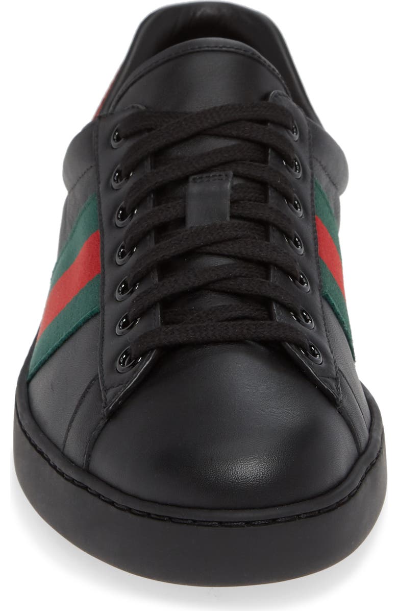Gucci New Ace Clean Web Stripe Sneaker, Alternate, color,