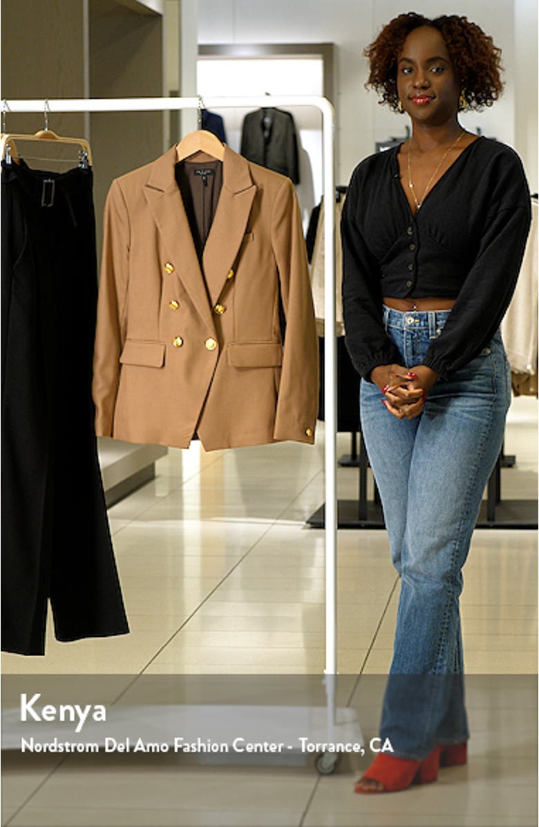 Preston Double Breasted Wool Blend Blazer, sales video thumbnail