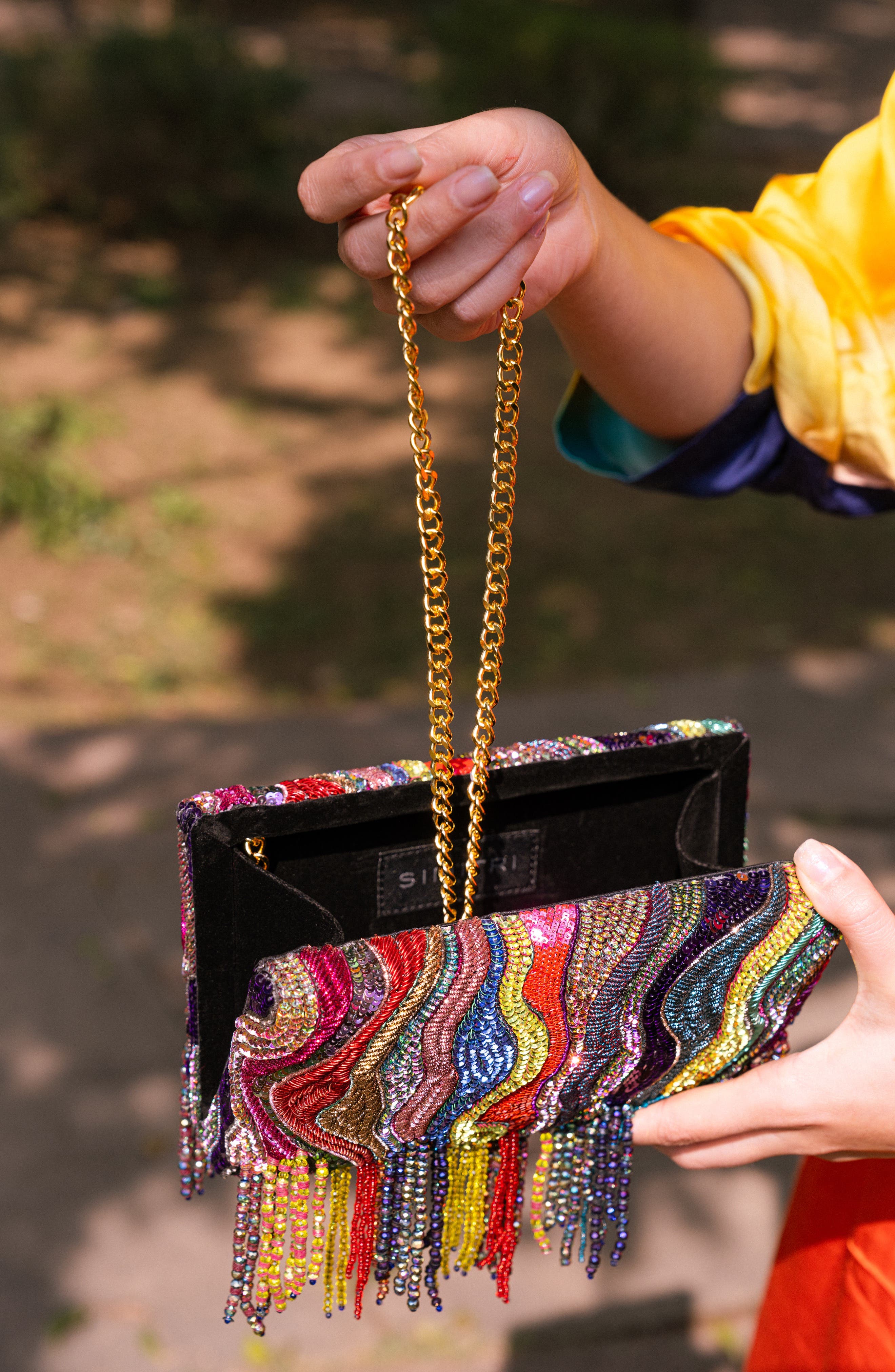 Simitri Zari Dune Clutch, Alternate, color, Multi