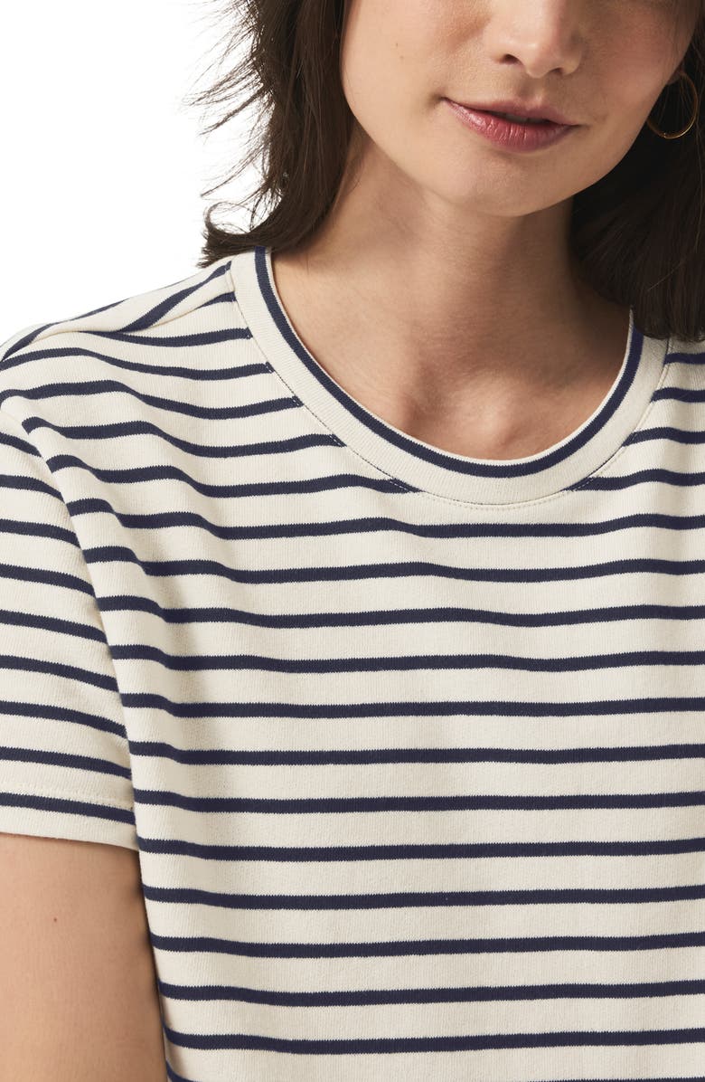 Splendid Whit Stripe Boxy Crop Tee, Alternate, color,