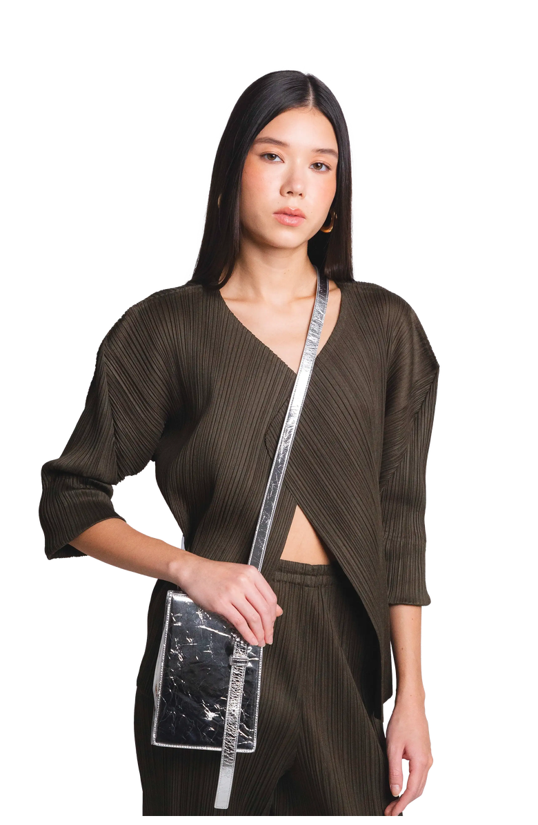 Esthera 1PM Leather Crossbody Bag, Alternate, color, Silver