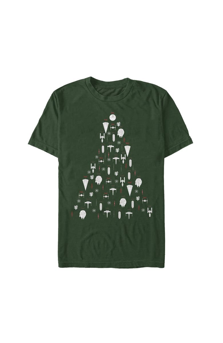 Star Wars Men's Star Wars Galactic Christmas Ornaments  Graphic T-Shirt, Main, color, Dark Green
