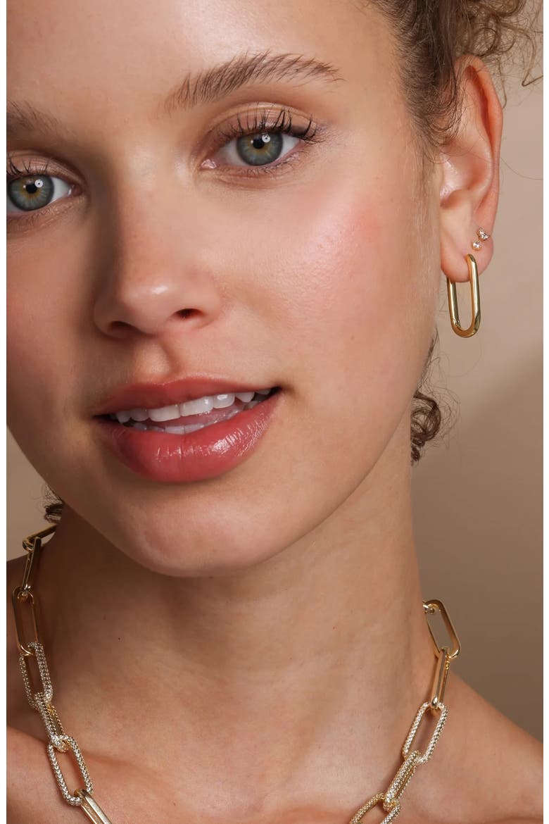 Carrie Link Huggie Earrings, Alternate, color, GOLD