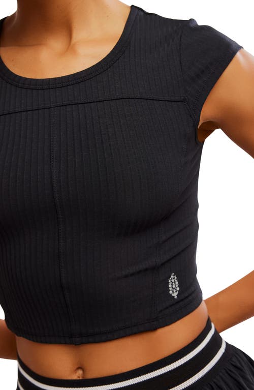 Free People Sultry High-rise Pleated Tennis Short In Black In Black