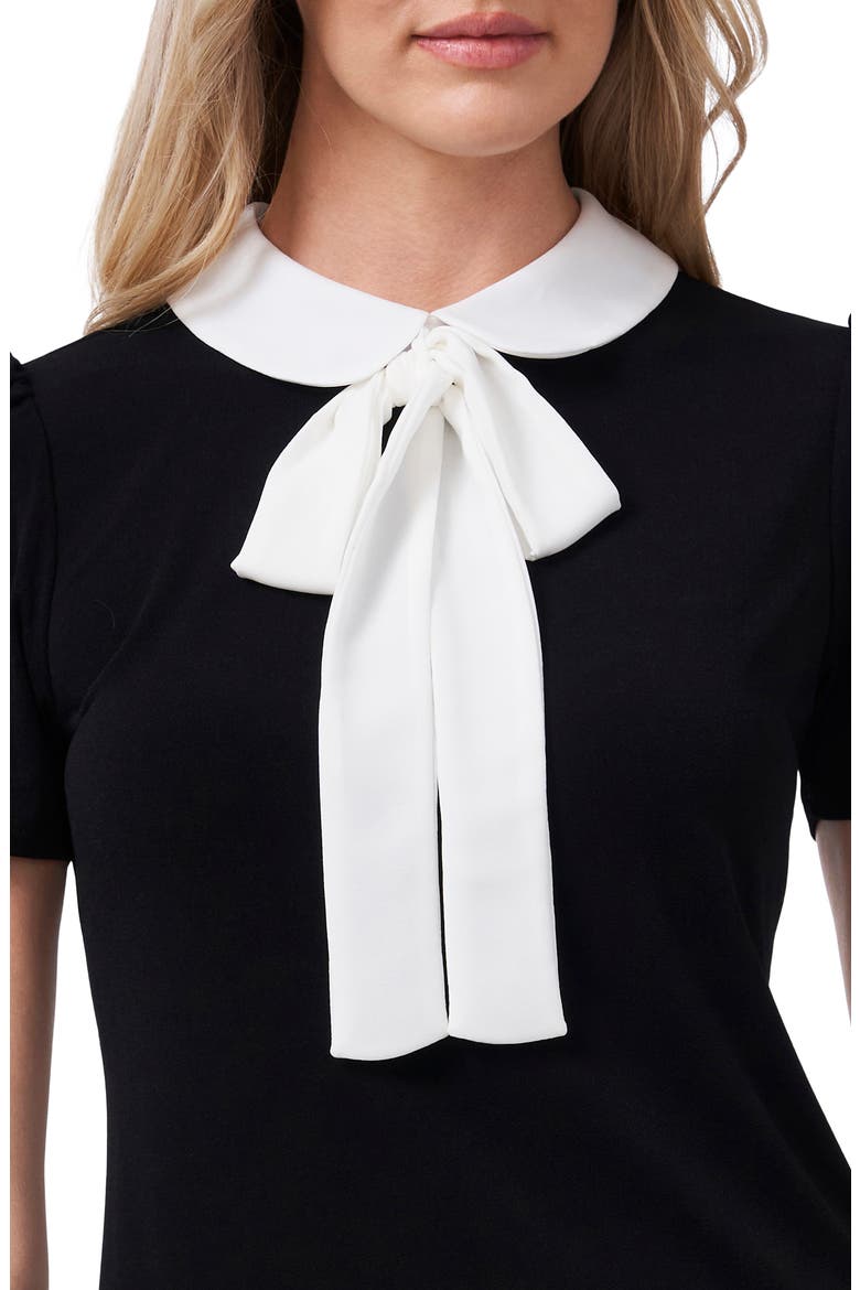 Tie Neck Top, Alternate, color, RICH BLACK