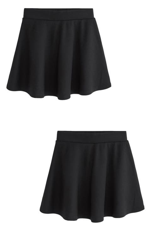 Kids' 2-Pack Uniform Pull-On Jersey Skirts