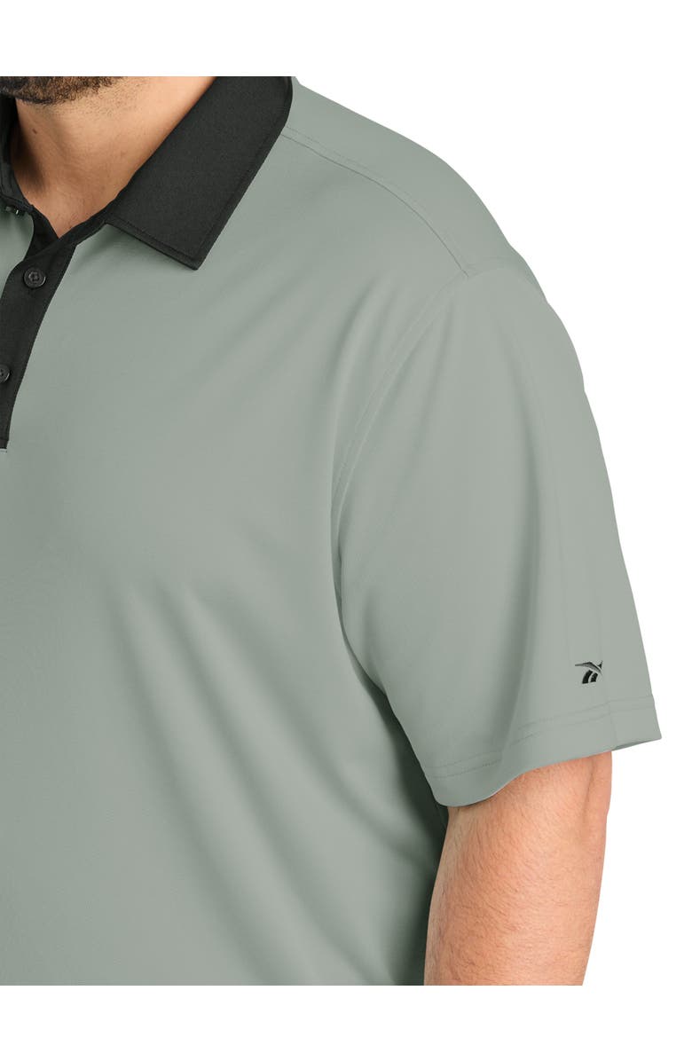 Reebok Big & Tall Contrast Solid Polo Shirt, Alternate, color,