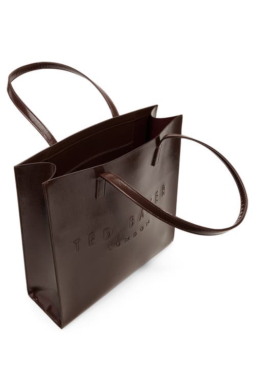 Ted Baker London Soocon Faux Leather Tote In Brown