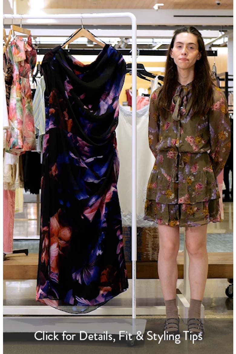 Vivid Floral One-Shoulder Maxi Dress video