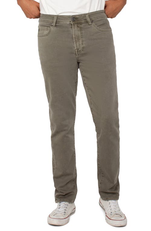Liverpool Los Angeles Regent Relaxed Straight Leg Twill Pants In Pewter Green