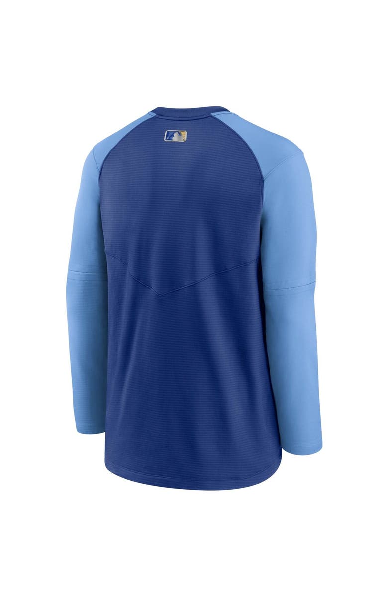 Nike Men's Nike Royal/Light Blue Kansas City Royals Authentic Collection Pregame Performance Raglan Pullover Sweatshirt, Alternate, color, 