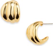 Madewell Ribbed Wavy Hoop Earrings