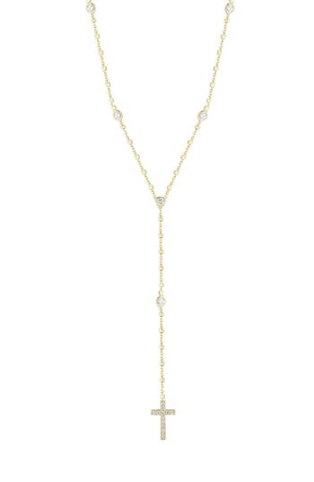 Sphera Milano Cubic Zirconia Rosary Y-necklace In Gold