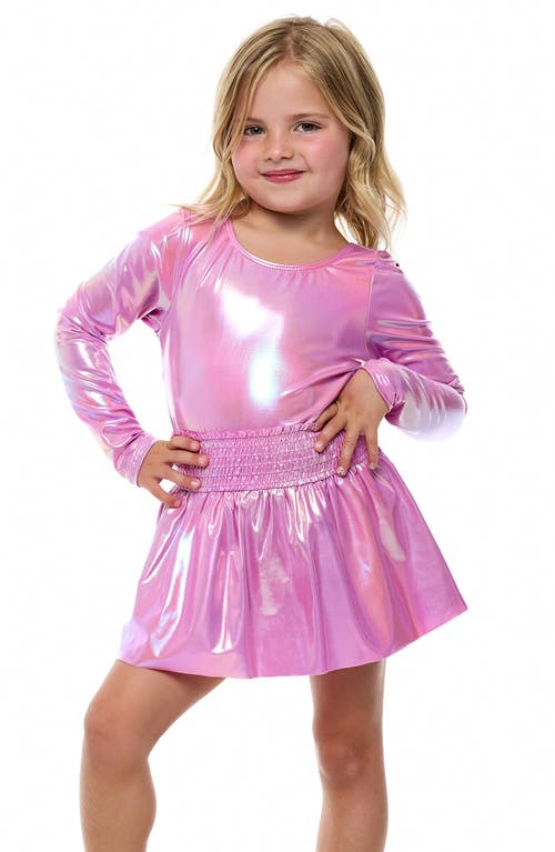 Beach Lingo Kids' Metallic Cover-up Skort In Mermaid