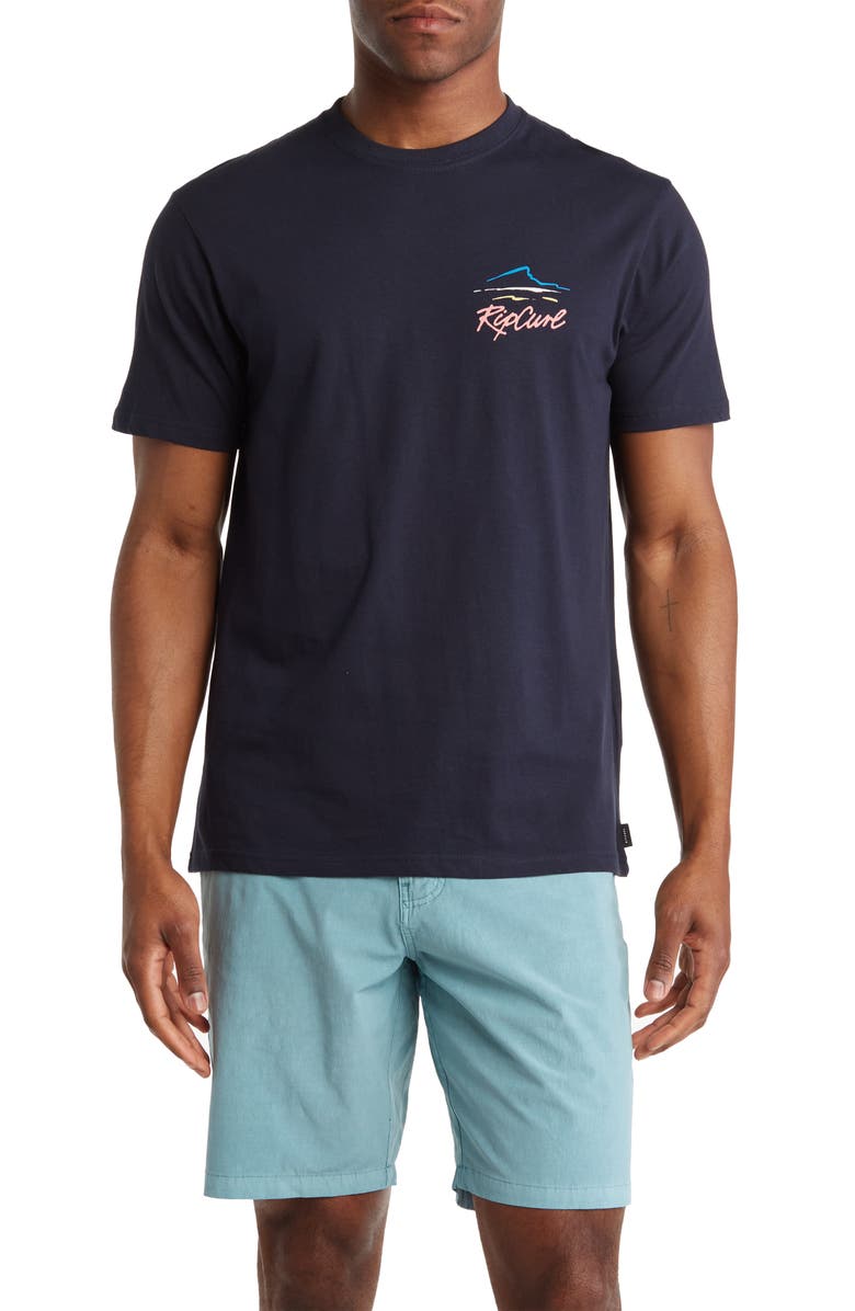 Rip Curl Palm Islands Organic Cotton Graphic Tee, Main, color,