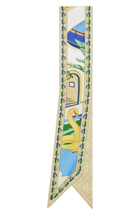 The Pool Skinny Silk Scarf