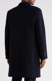 NORDSTROM RACK Wool Blend Three-Button Overcoat