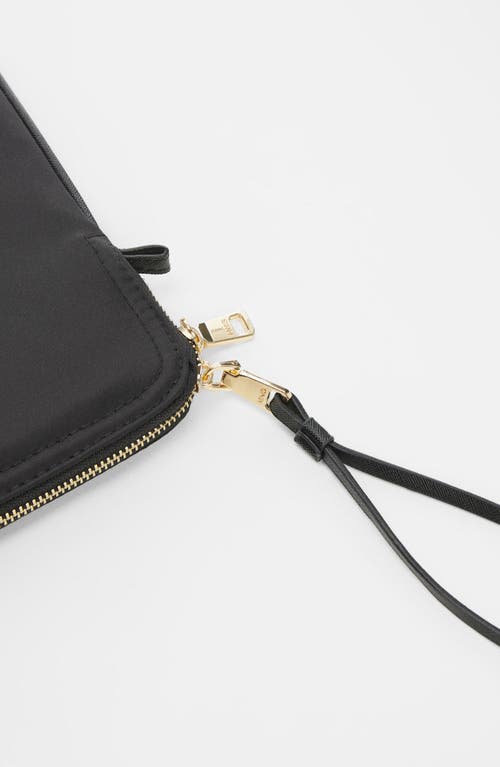 Mango Nylon Zip Wristlet Laptop Case In Black