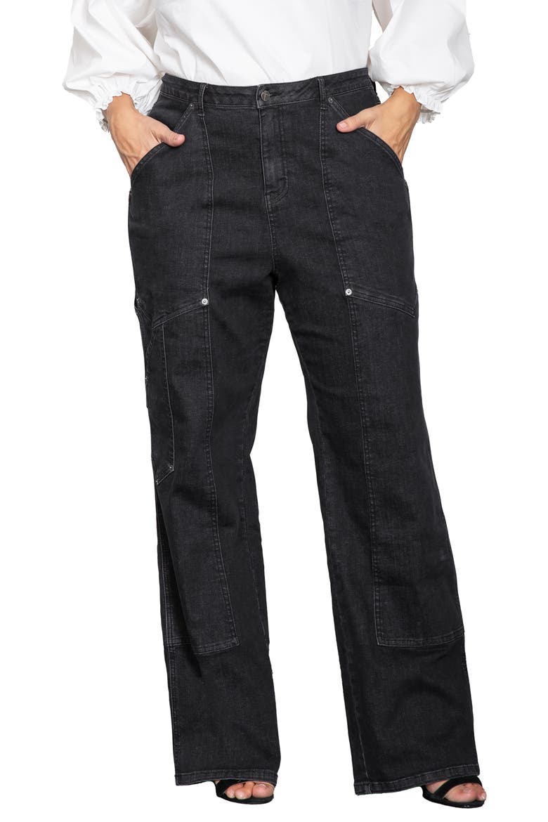 Workwear High Waist Jeans, Main, color, RINSE BLACK