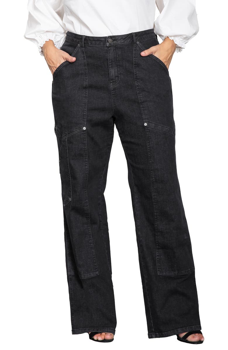 Standards & Practices Workwear High Waist Jeans, Main, color, Rinse Black