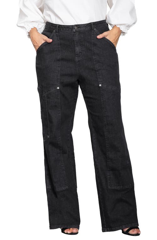 Standards & Practices Workwear High Waist Jeans in Rinse Black 