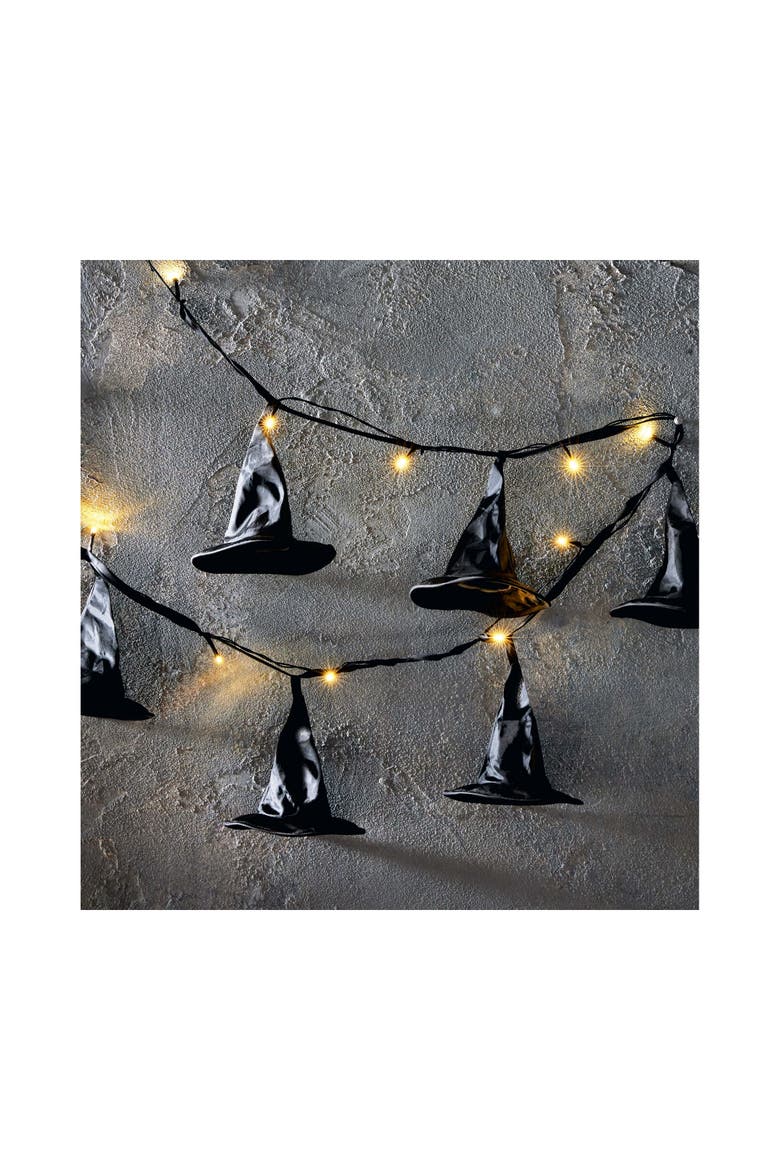 Witch Hat LED String Lights - Halloween Indoor Decor, Alternate, color, Black